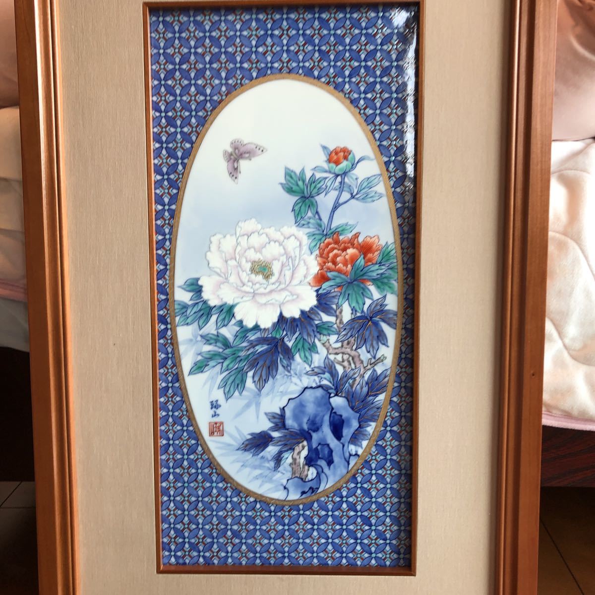 超貴重宮内庁御用達深川製磁特大陶板花1点物 | normanhubbard.com