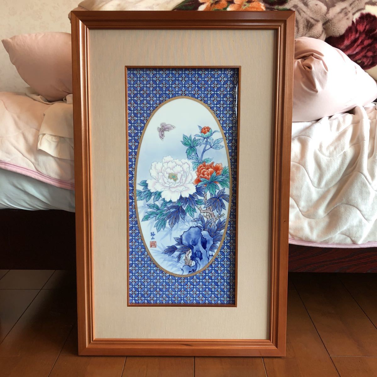超貴重宮内庁御用達深川製磁特大陶板花1点物 | normanhubbard.com