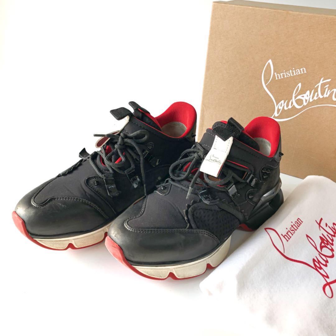 送料込 Christian 超美品 CHRISTIAN Louboutin スニーカー レッド