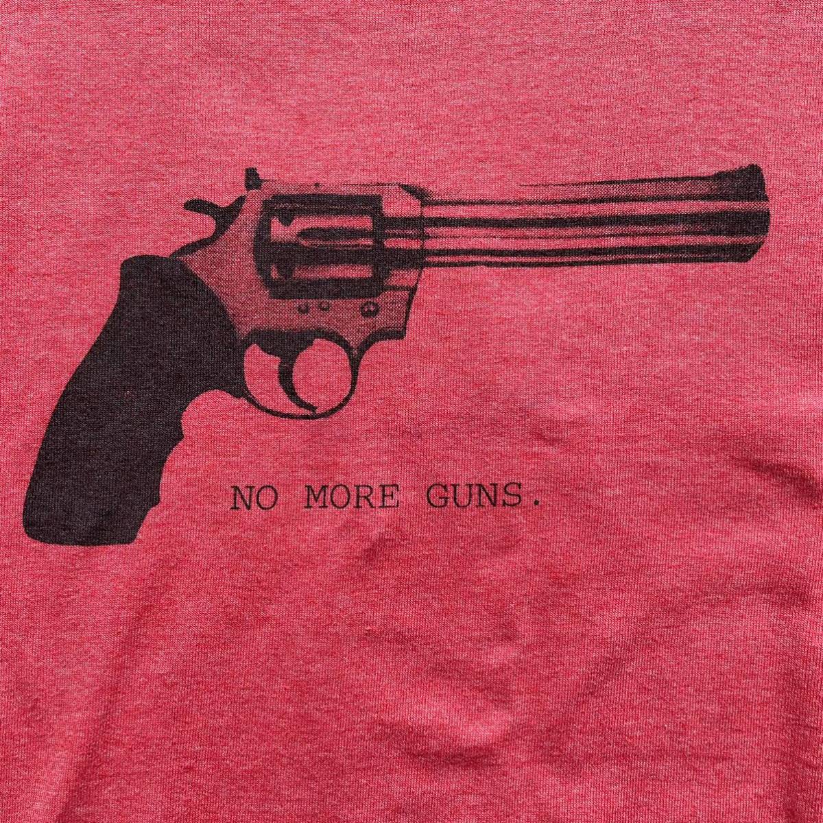 【状態良好・グッドプリント】８０ｓJERZEESビンテージＴシャツＵＳＡ製アメリカ米国８０年代ヴィンテージＶＩＮＴＡＧＥ拳銃no more guns_画像6