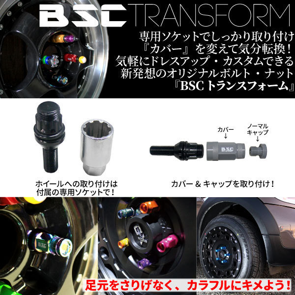 BSCトランスフォームボルト 20本セット【グレー】ボルトサイズ M14xP1.5_画像2