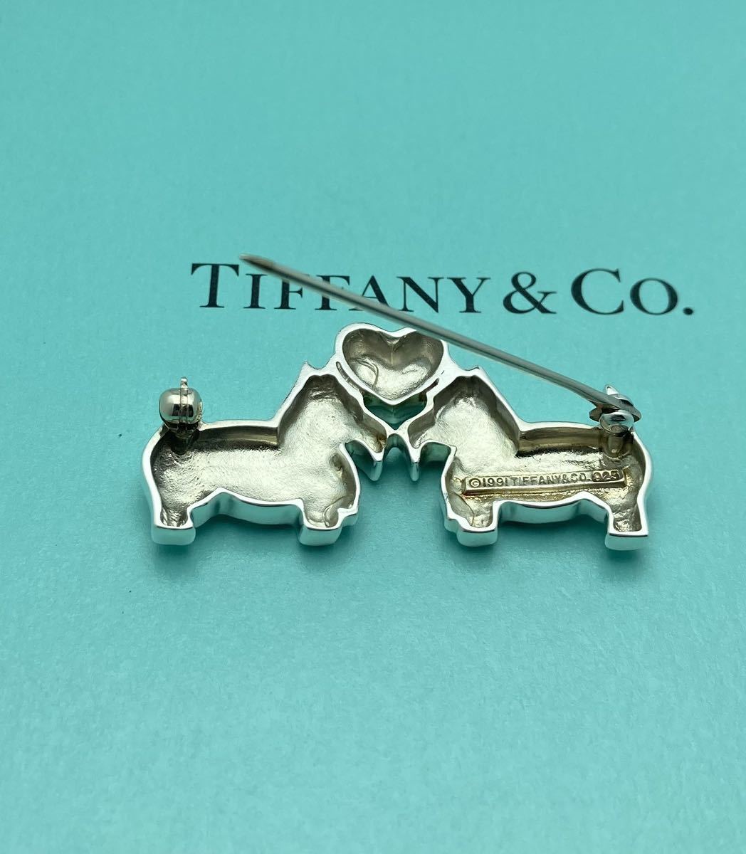 TiffanyCo. ティファニーブローチドックハートSv925 - ブローチ