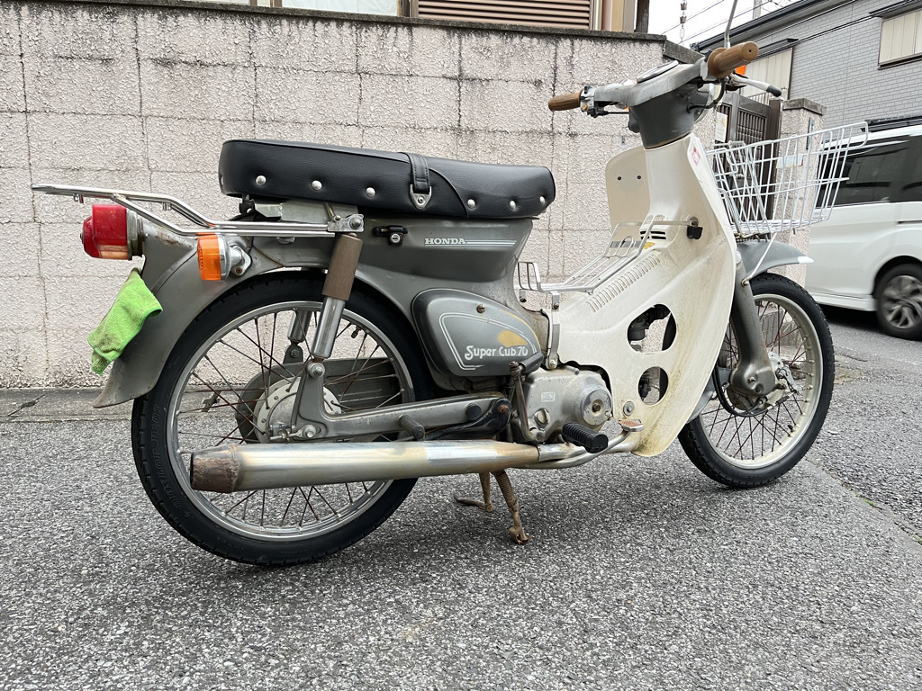 実動! 自賠責令和7年4月まで有効！ HONDA スーパーカブ 70 C70 6V 12V化 動画有 ( モンキー ゴリラ ダックス シャリー リトルホンダ_画像5