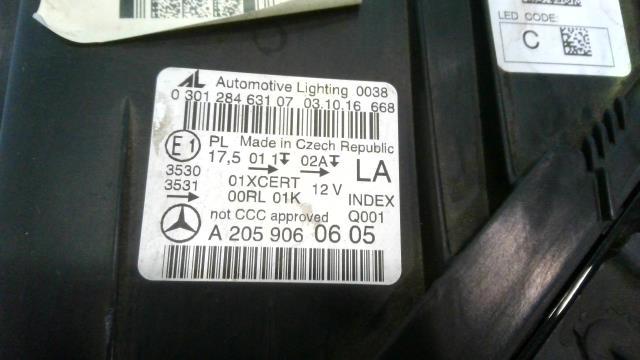  Benz C Class DBA-205348 левая фара ASSY C300 купе спорт 996 A2059060605 2059068102