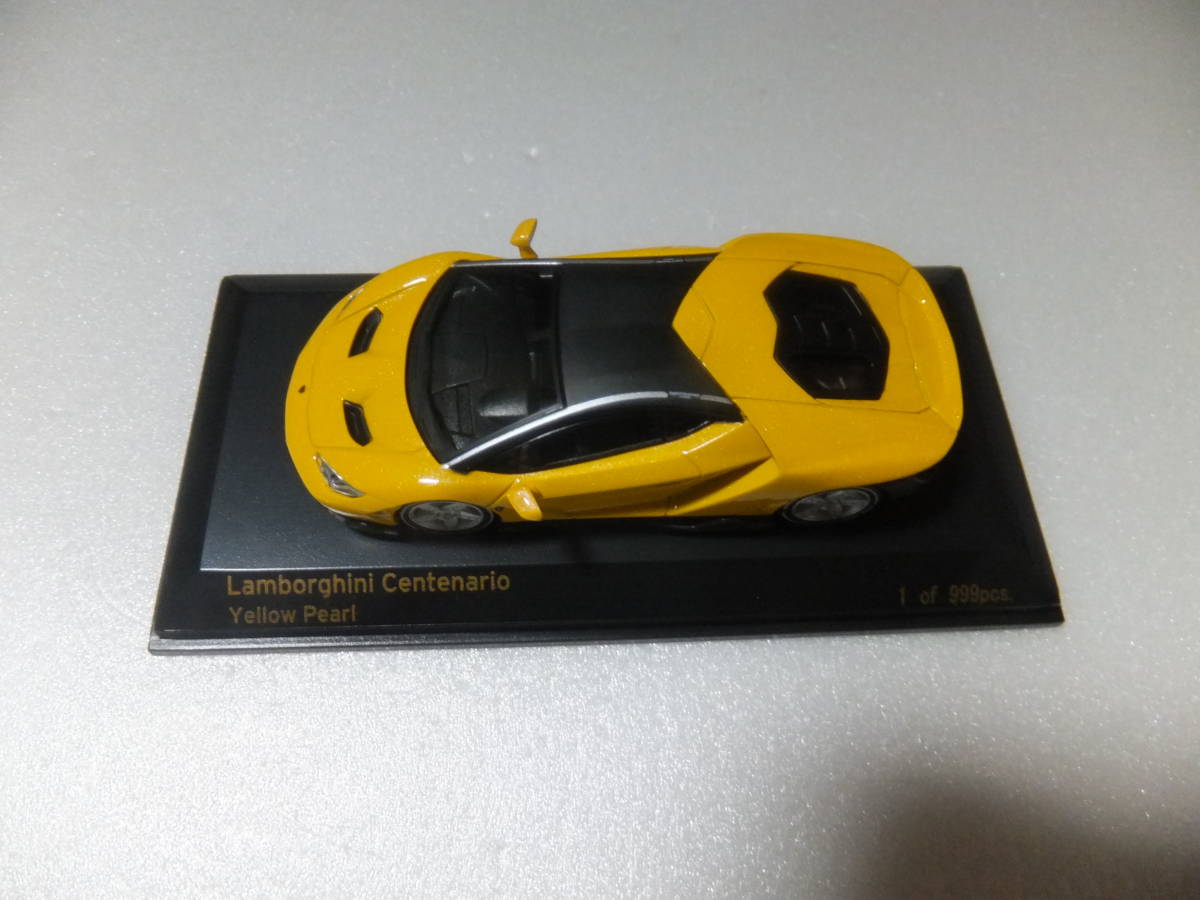 京商 CAR-NEL Lamborghini Centenario  Yellow Pearl  １ of 999   1/64の画像5