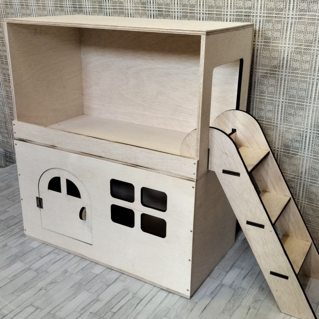 史上一番安い 《受注生産C13》二階建てキャットハウス 無垢 ハシゴ付き タワー ハンドメイド 木製 扉 猫カフェ かご ペット かご、ケージ 史上一番安い 《受注生産C13》二階建てキャットハウス 無垢 ハシゴ付き タワー ハンドメイド 木製 扉 猫カフェ かご ペット かご、ケージ