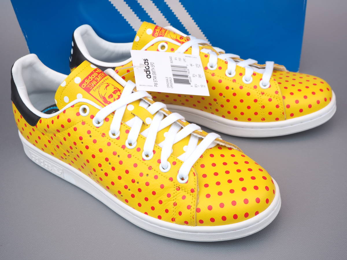 定番 デッド!! 新品!! PHARREL SPD SMITH STAN PW ドッド 黄x赤