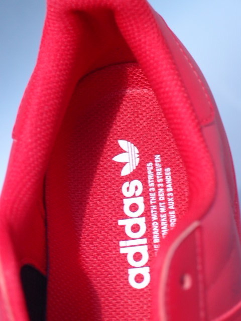 デッド!! 28cm 新品 20年製 限定 adidas SUPERSTAR スーパースター 赤ｘ赤 28cm オール赤 天然皮革_画像7