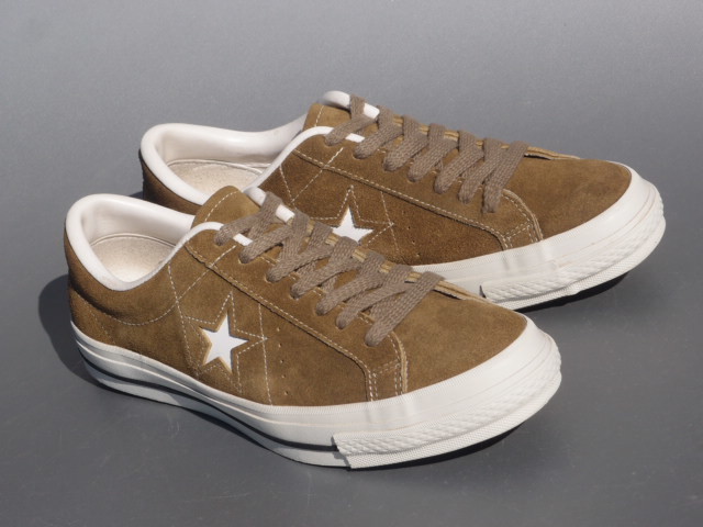 美品!! US 8 1/2 / 27cm 日本製 限定 converse ワンスター J SUEDE OLIVE オリーブ MADE IN JAPANの画像1