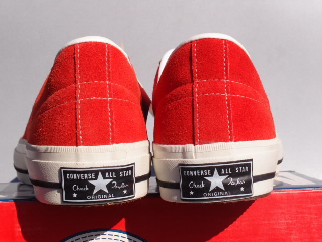 デッド!! 90s 初期タグ 日本製 converse ワンスター 赤 スエード レザー US 8 1/2/ 27ｃｍ チャックテイラーヒール_画像5