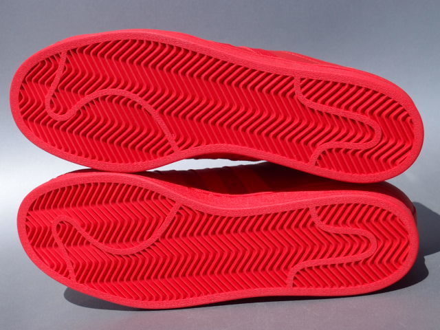 デッド!! 28cm 新品 20年製 限定 adidas SUPERSTAR スーパースター 赤ｘ赤 28cm オール赤 天然皮革_画像5