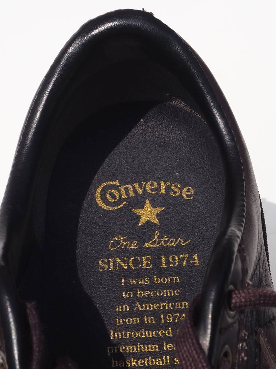 美品!! US 8 / 26,5cm 限定カラー converse ワンスター オール茶 レザーの画像8