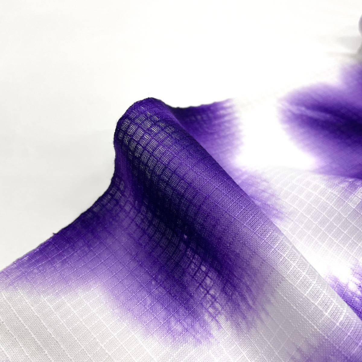 SALE♪【日本製】雪花絞り 絞り 浴衣 大人 女性用 女用 反物 浴衣反物 大人用 綿 夏着物 綿 絞り浴衣 日本製 有松絞り 白 紫 白色 紫色_画像5