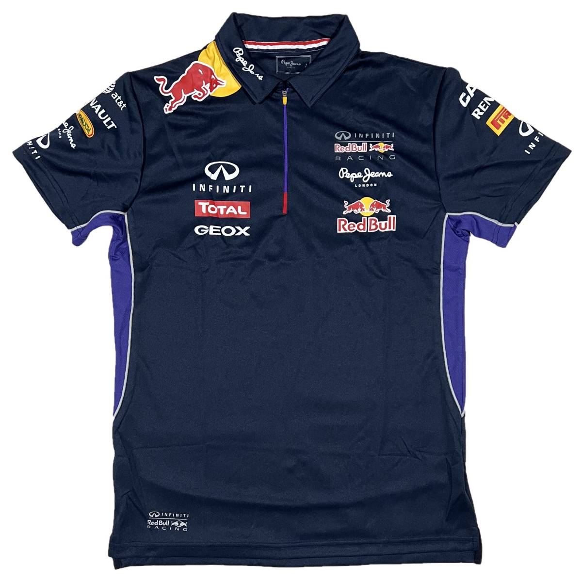ペペジーンズ Pepe Jeans レッドブル Red Bull レーシング ハーフジップ OTL2014 ジッパー ポロシャツ（ネイビー）(S) [並行輸入品]
