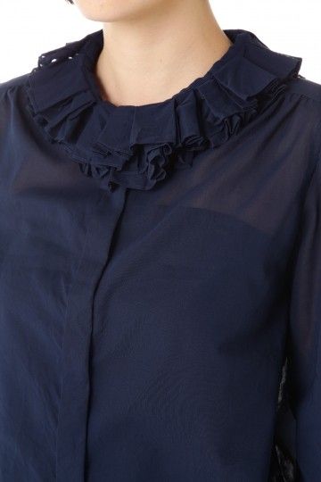 マーガレットハウエル 新品 2サイズ ピエロ ラッフル フリル 襟シャツ