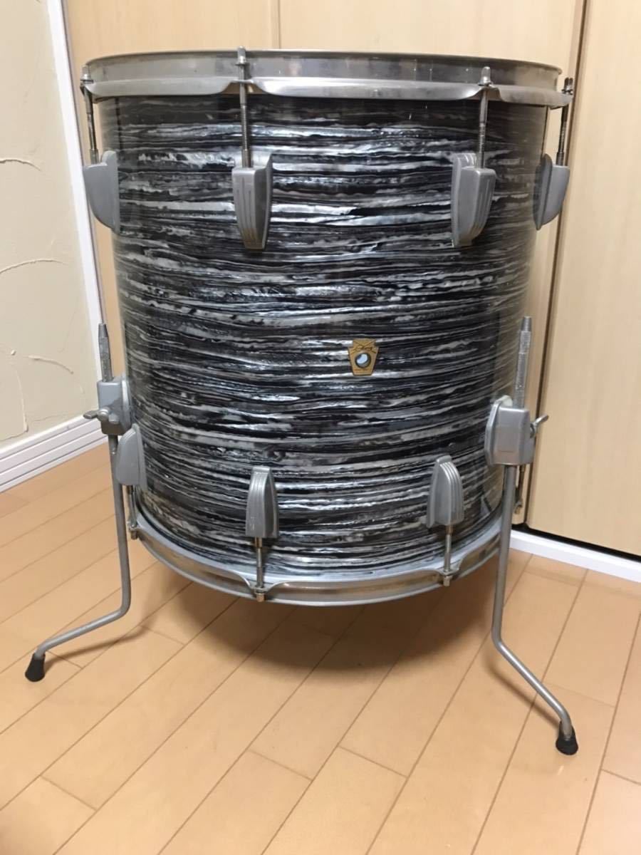 1965年 ラディック　Ludwig Oyster black 16インチ　フロアートム　美品　ビートルズ　リンゴ