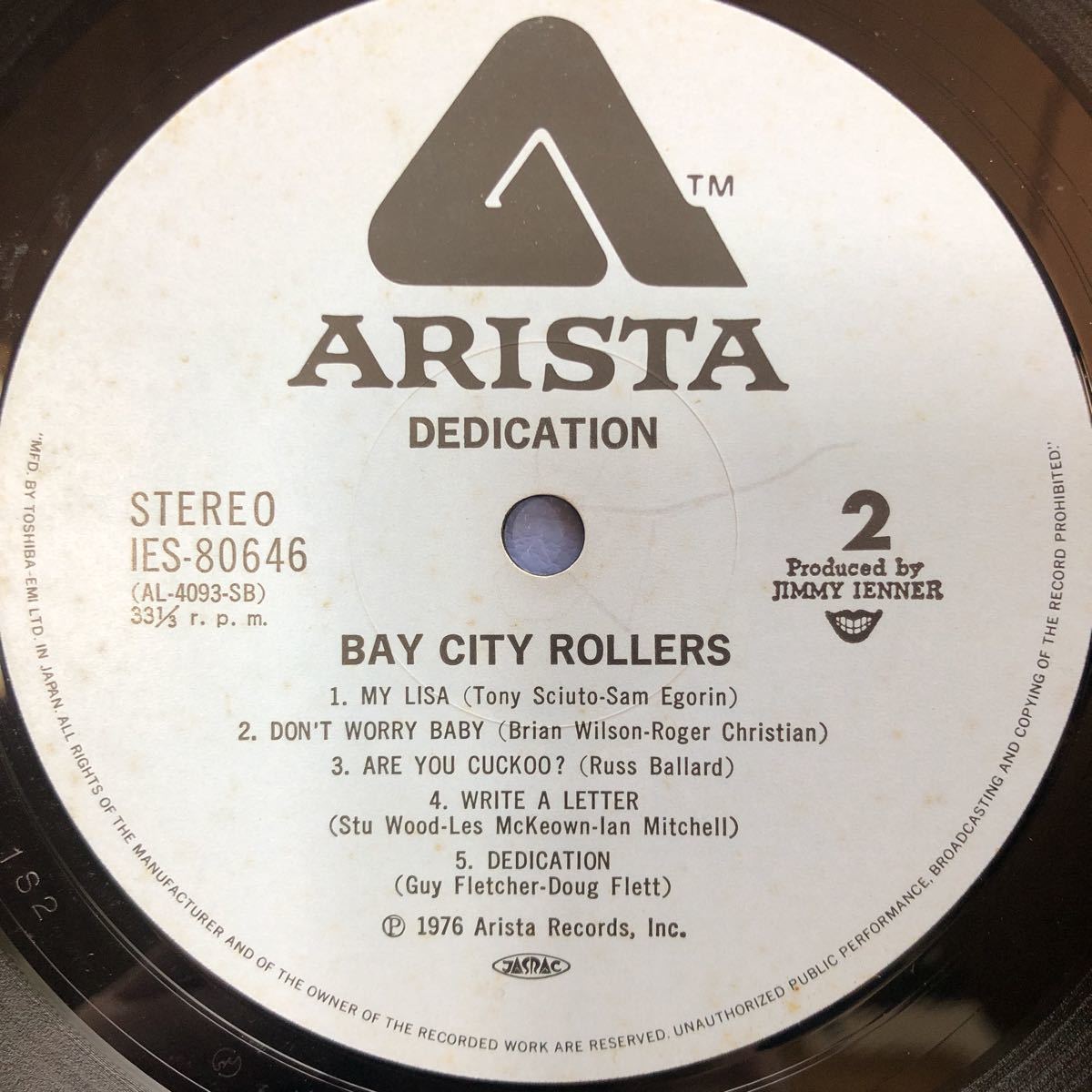 Bay City Rollers ベイ・シティ・ローラーズ Dedication 見開きジャケット 洋楽 帯付LP レコード 5点以上落札で送料無料E_画像6