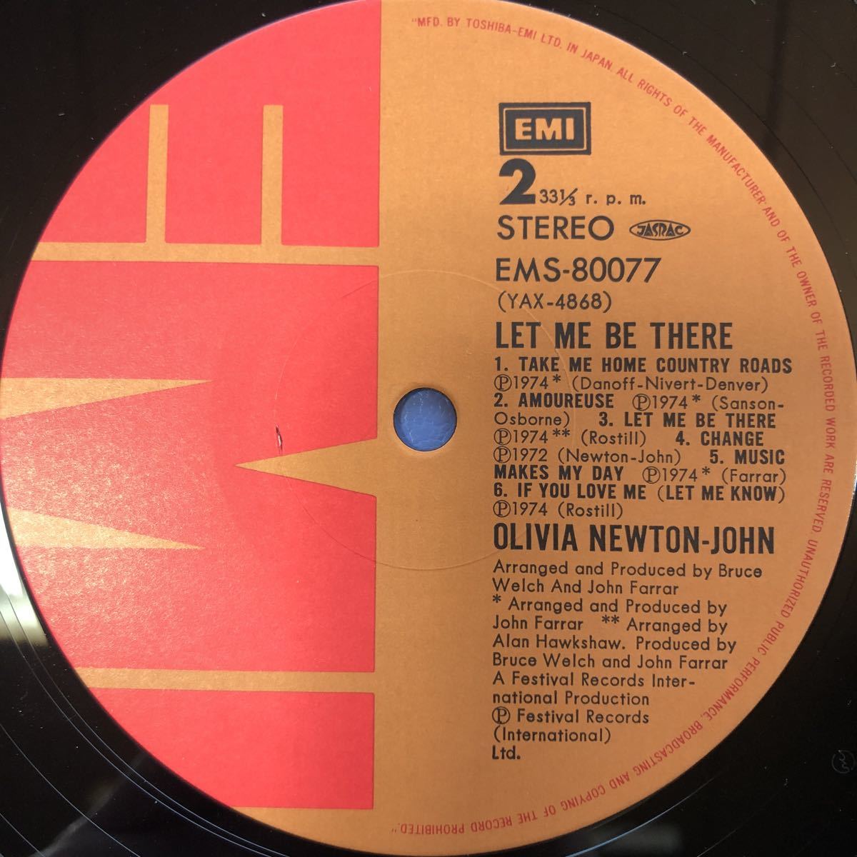 .オリビア・ニュートン・ジョン Olivia Newton John Let Me Be There 帯付LP レコード 5点以上落札で送料無料Eの画像4
