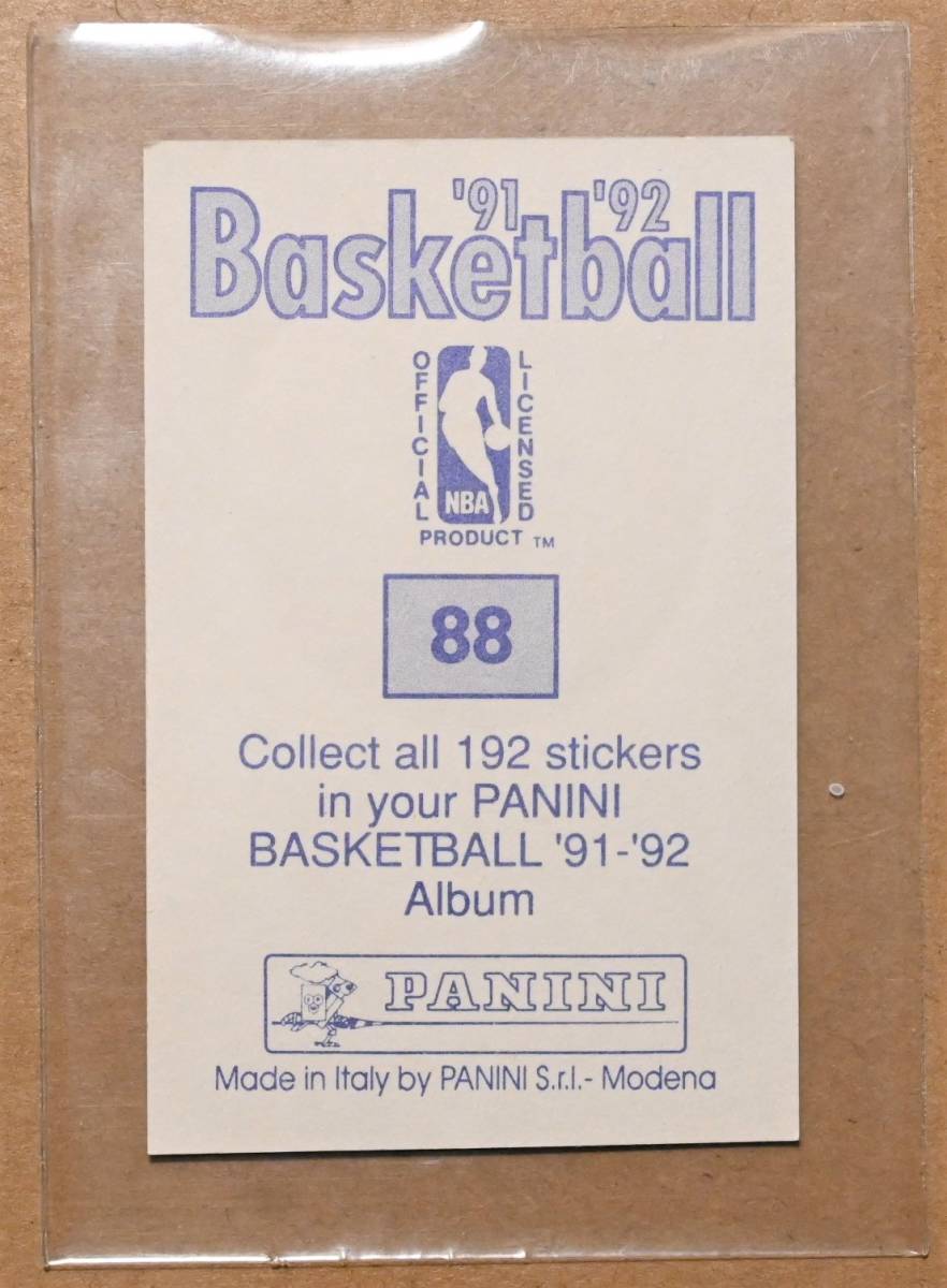 NBA ALL-STARS '91-'92 WESTERN DIVISION シール ステッカー 88 【オールスターズ,トレーディングカード,CHARLOTTE NORTH CAROLINA】_画像2