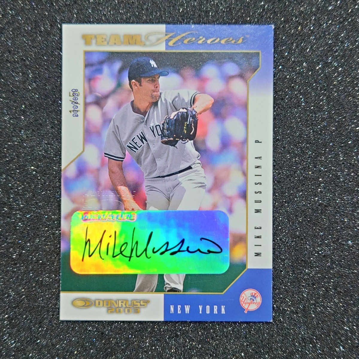 あなたにおすすめの商品 1st#】Mike Auto ◆【1of5 Mussina Yankees 直筆サイン ◇検索:マイク・ムッシーナ Signature Authentic Heroes Team 2003 Donruss Donruss
