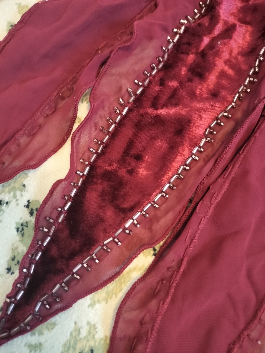  new goods * abroad imported goods. select shop buy party shawl wine red beads attaching chiffon wedding 