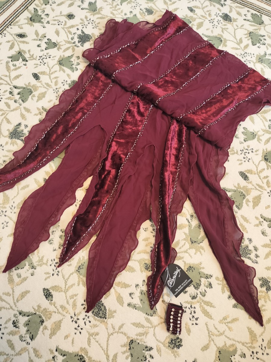  new goods * abroad imported goods. select shop buy party shawl wine red beads attaching chiffon wedding 