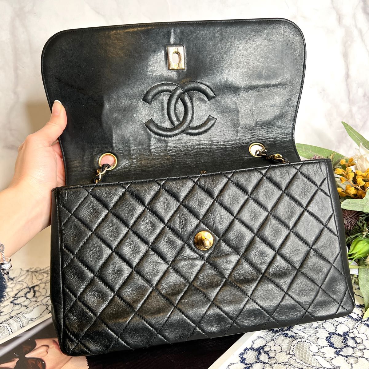 CHANEL シャネル【美品】マトラッセ チェーンショルダーバッグ