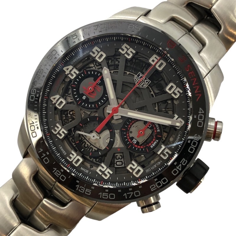 タグ・ホイヤー TAG HEUER カレラ アイルトンセナモデル CBG2013.BA0657 ブラック 腕時計 メンズ 
