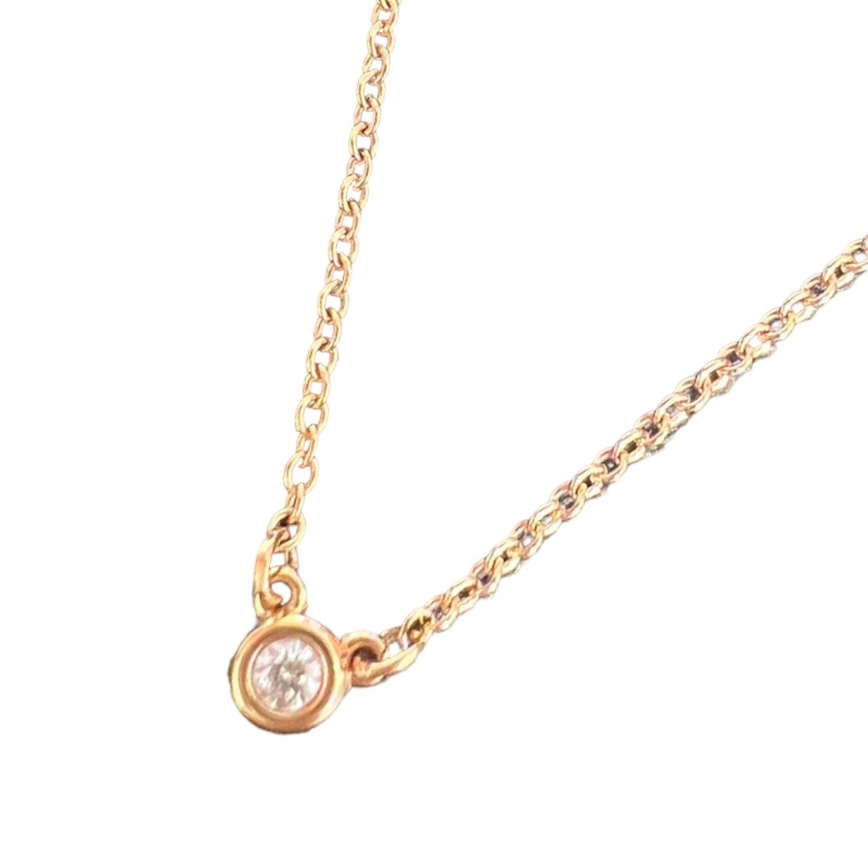ティファニー TIFFANY&CO バイザヤードネックレス 750PG K18ピンク