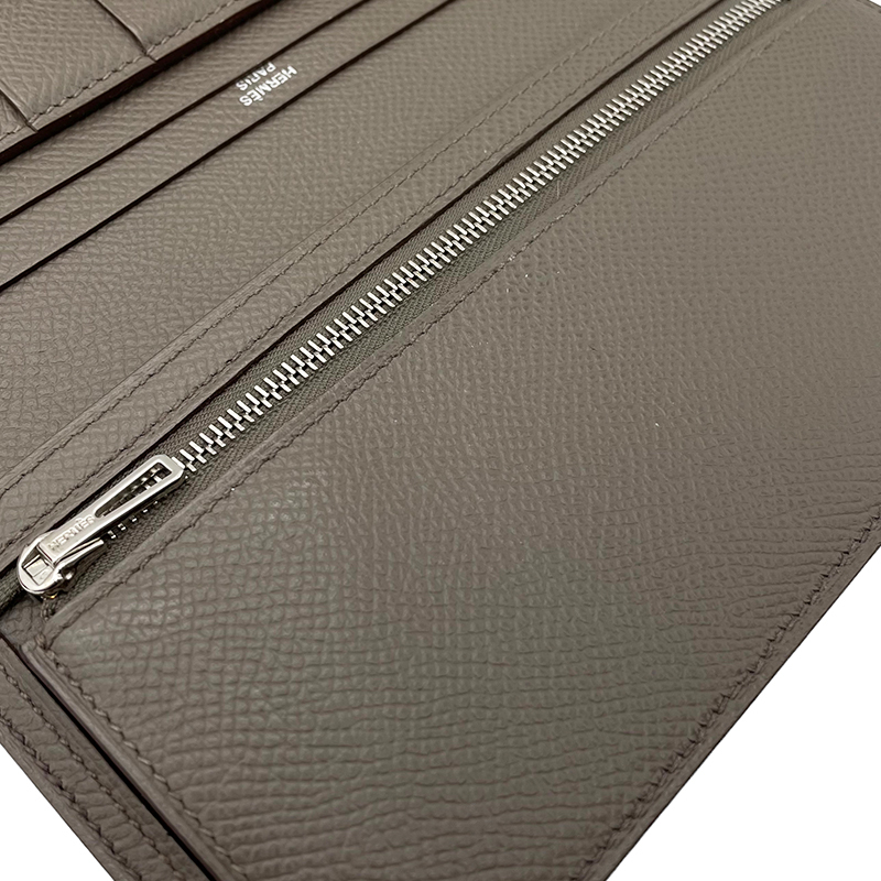 エルメス HERMES ベアンスフレ エプソン エタン シルバー金具 Z刻印 長
