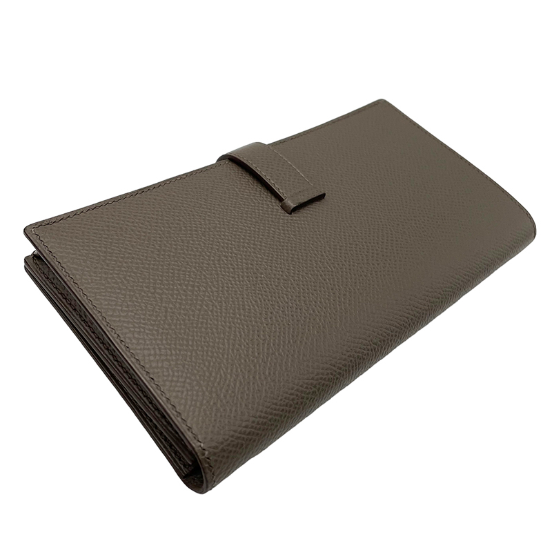 エルメス HERMES ベアンスフレ エプソン エタン シルバー金具 Z刻印 長