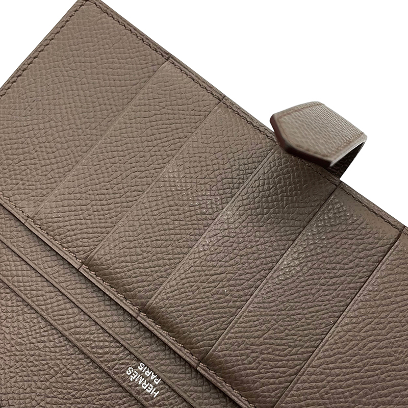 エルメス HERMES ベアンスフレ エプソン エタン シルバー金具 Z刻印 長