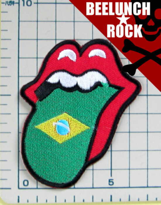 \200アイロンワッペン・RollingStonesリップタン国旗ブラジルの画像1
