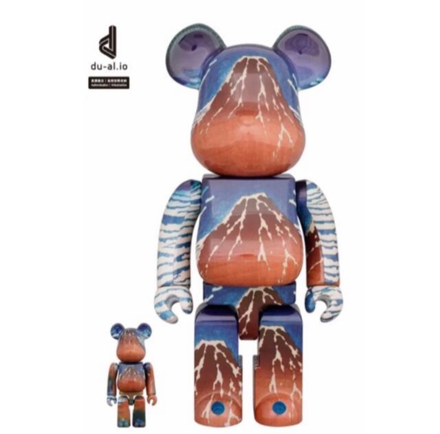 新品　MEDICOM TOY BE@RBRICK メディコムトイ ベアブリック葛飾北斎 冨嶽三十六景 凱風快晴 100%&400%