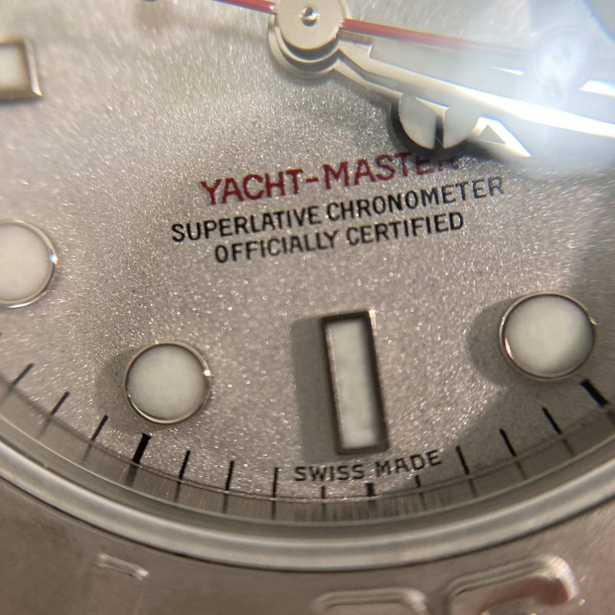 0346 ロレックス ヨットマスター ボーイズ 168622 Y番 ロレジウム 稼働品 AUTOMATIC 腕時計 ROLEX プラチナの画像6