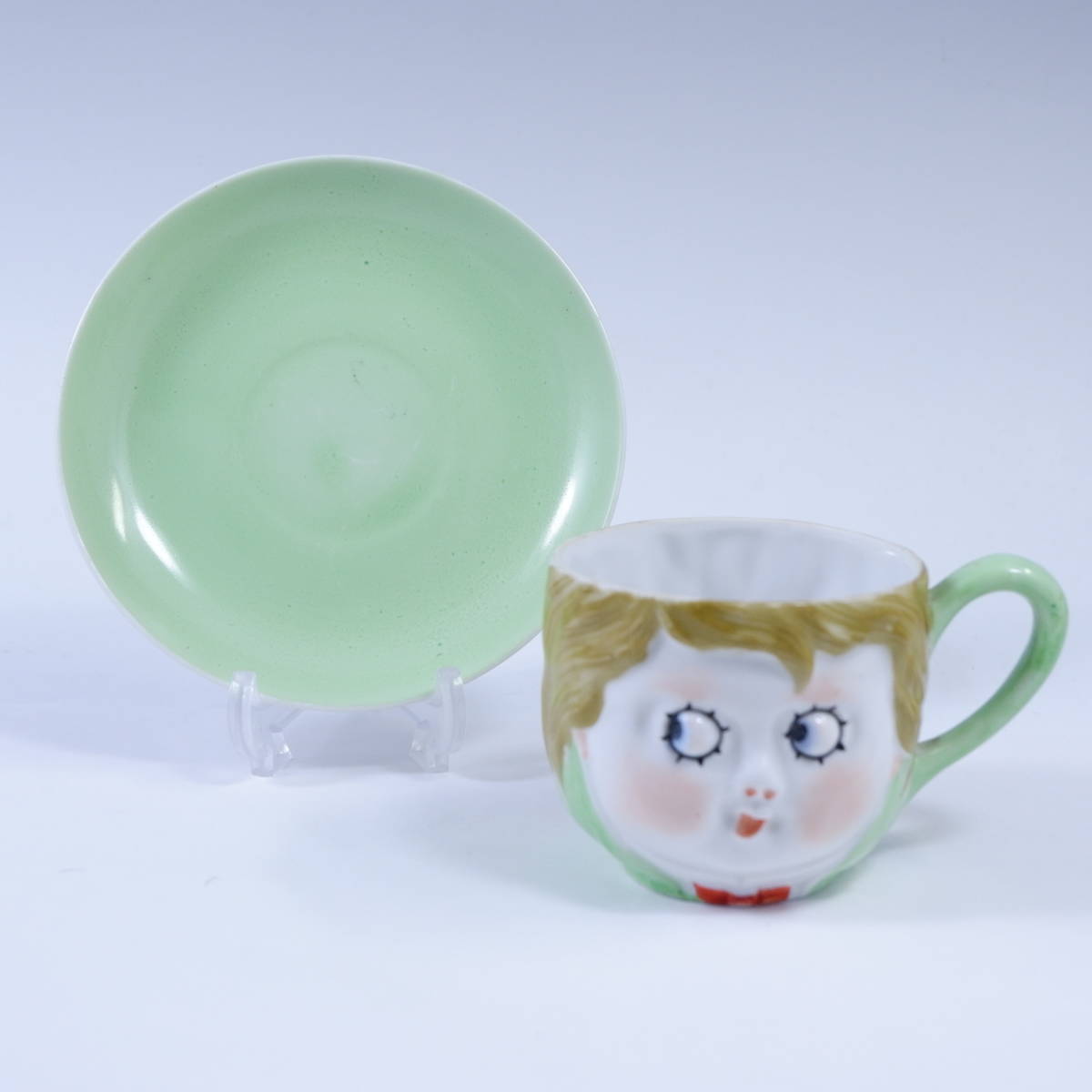 海外輸入 オールドノリタケ ベティ(グーグルアイ)カップ&ソーサー