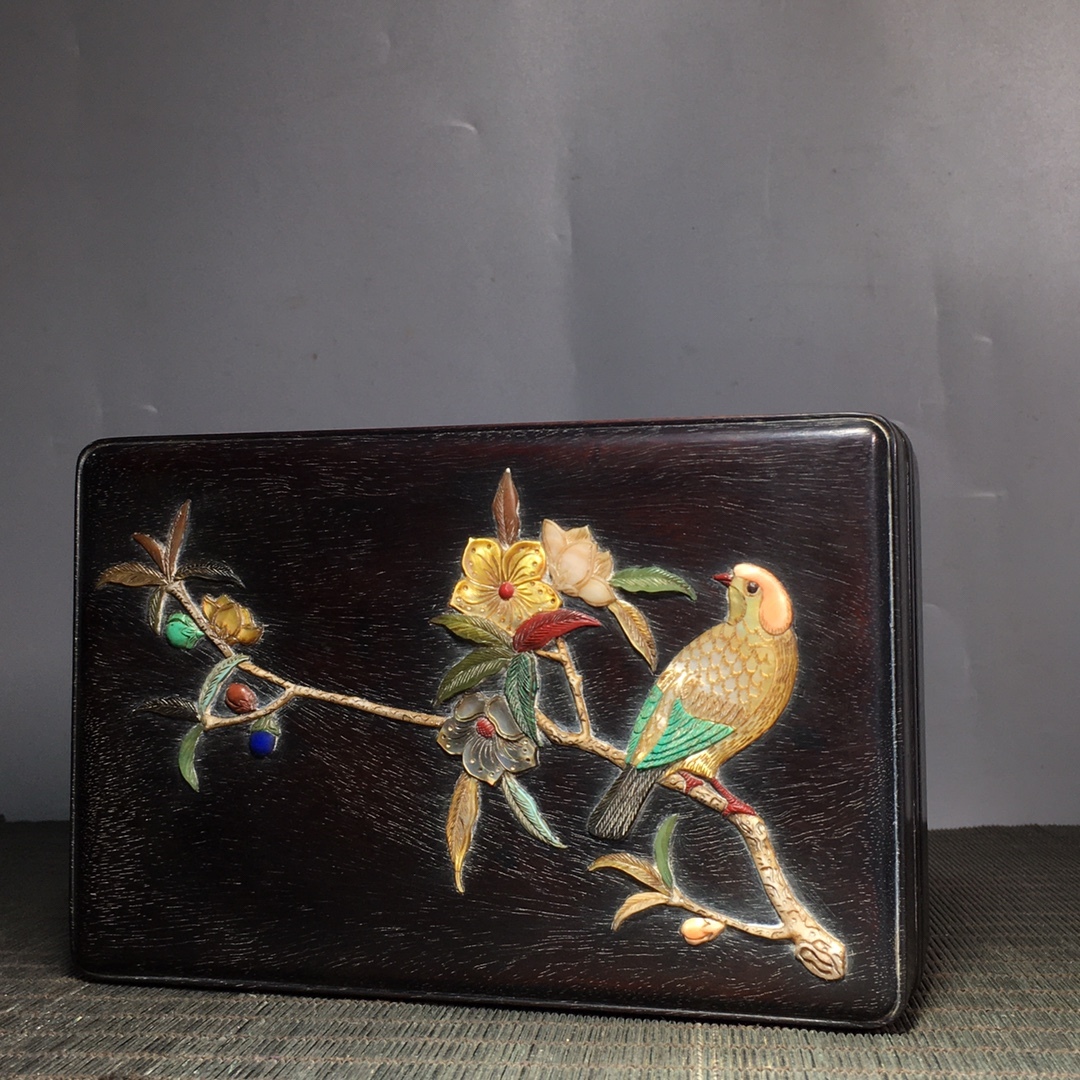 3-h3817 【高】FR 人間国宝 中国骨董 古代木工芸品 彫刻品 【小叶紫檀 ...