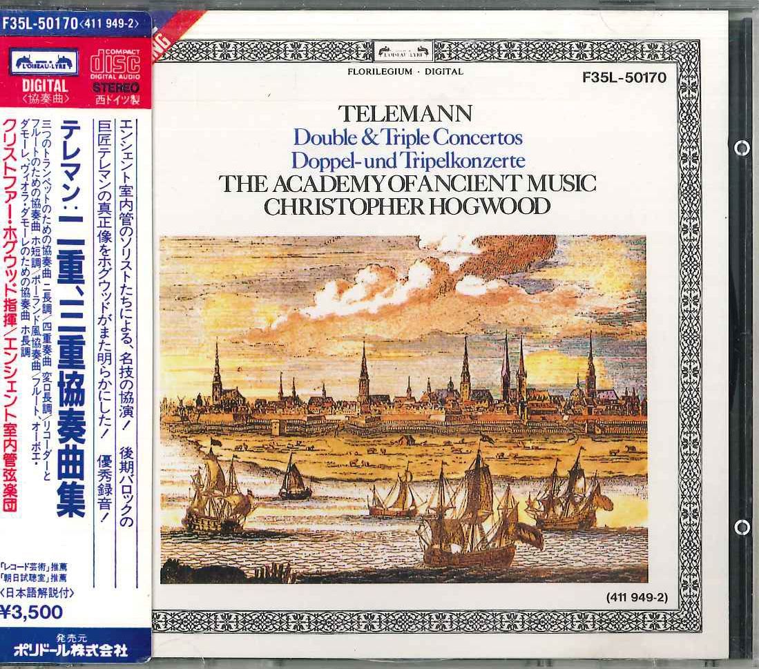 CD Christopher Hogwood Telemanndouble & Triple Concertos Doppel Und Tripekonzerte F35L50170 POLYDOR /00110_画像1