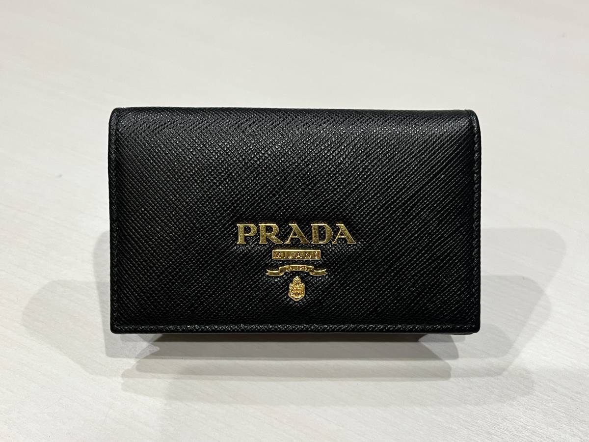 開店祝い PRADA プラダ カードケース 名刺入れ サフィアーノ レザー