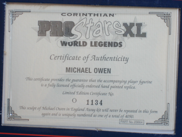 [ corinthian ] Pro Star zXL Michael *o-wen( England representative ) MICHAEL OWEN* box unopened * soccer figure CORINTHIAN