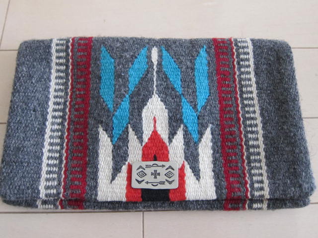 CHIMAYOchimayo40s Vintage pouch Indian silver Conti . bag ball chain hand made blanket rug pouch 