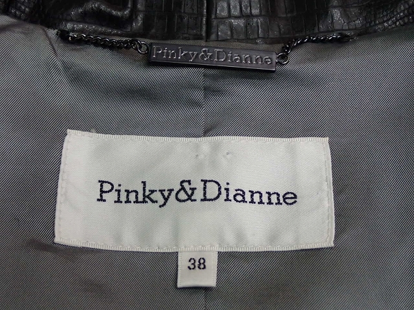  Pinky and Diane leather jacket *38^Pinky Dianne/ type pushed . leather /23*4*1-30