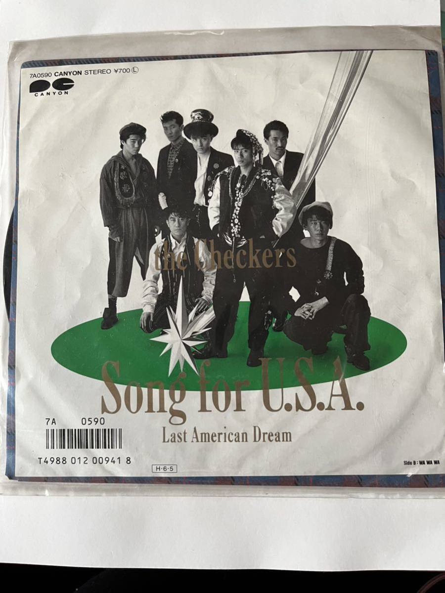 チェッカーズisong forＵＳＡシングルレコード盤４５回転☆送料無料☆_画像1