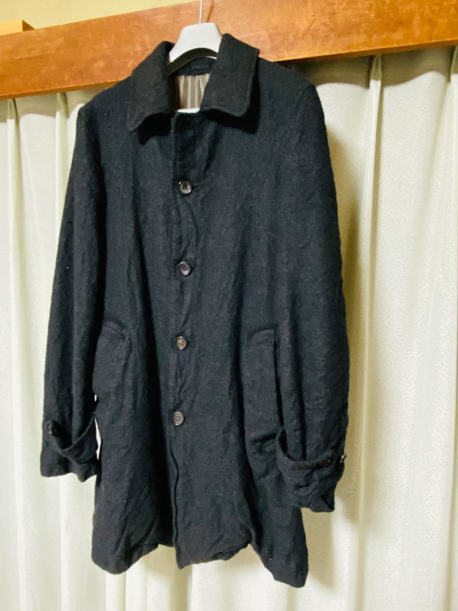 希少 COMME des GARONS HOMME 縮絨ステンカラーコート