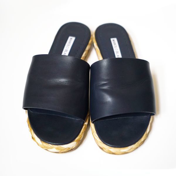 マノロブラニク MANOLO BLAHNIK ミュール エスパドリーユソール
