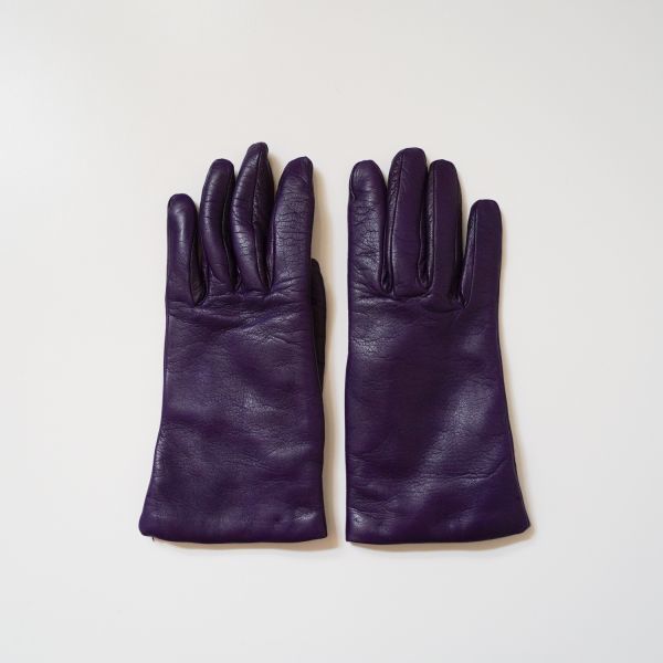  leather glove gloves DEMI purple purple woman woman lady's 