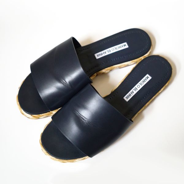 マノロブラニク MANOLO BLAHNIK ミュール エスパドリーユソール