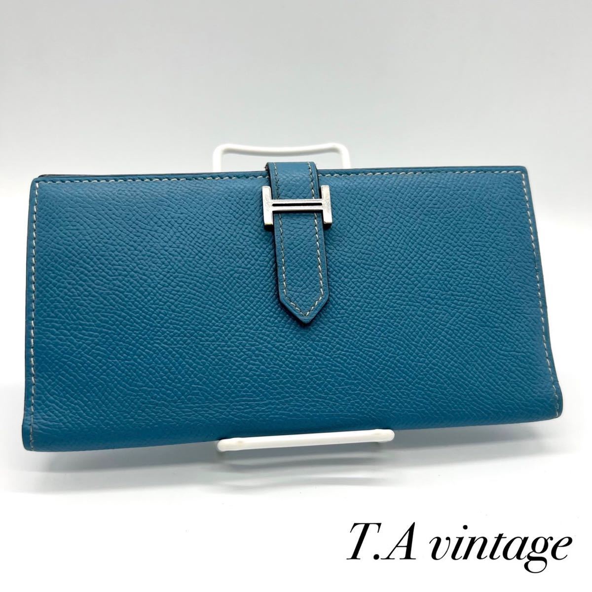 刺繍サービス バッティング手袋 エルメス HERMES【正規品】美品 長財布