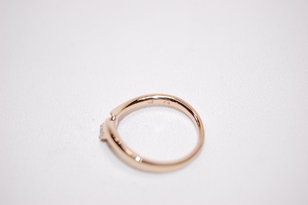 選べる2個セット 限定価格 4℃ K18ピンクゴールド リング #12 約0.12ct