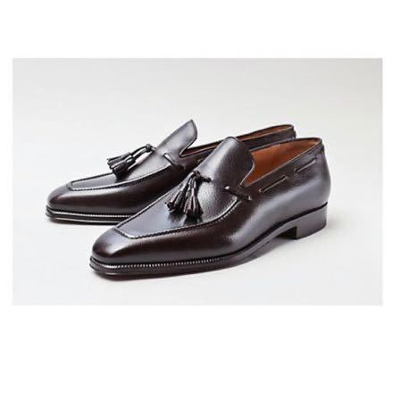 ◇未使用美品◇ enzo bonafe シュリンクレザー シボ革 タッセル